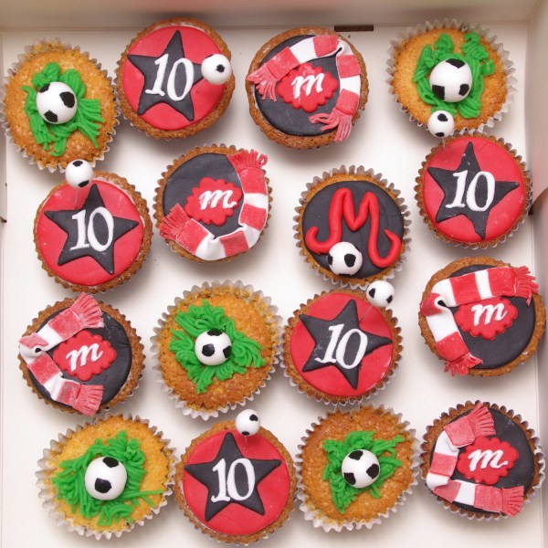 voetbal cupcakes